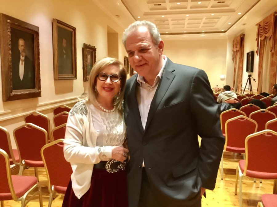 Με τον εκδότη Ηλία Λιβάνη